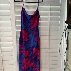 MajorElle Elegant Blue and Pink Women's Dress Small